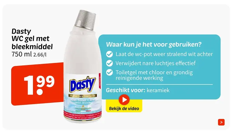 Aanbieding: Wc gel met bleekmiddel