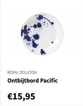 Aanbieding: Ontbijtbord Pacific 23 cm - splash