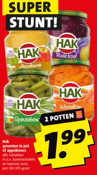 Aanbieding: Hak groenten in pot of appelmoes