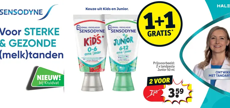 Promotie: Tandpasta Kids en Junior
