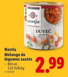 Offre: Mélange de légumes sautés