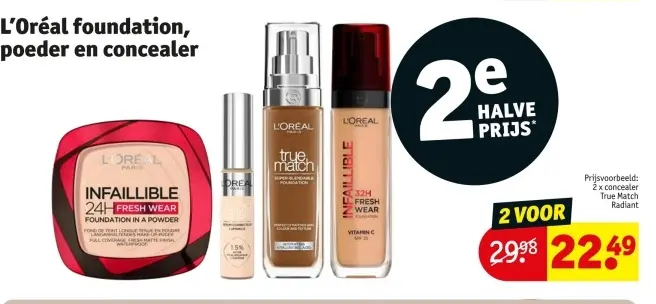 Promotie: foundation, poeder en concealer