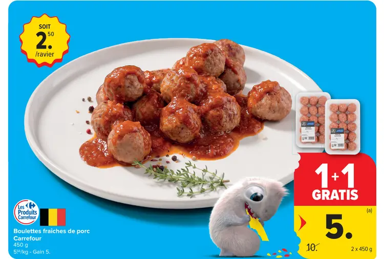 Offre: Boulettes fraîches de porc