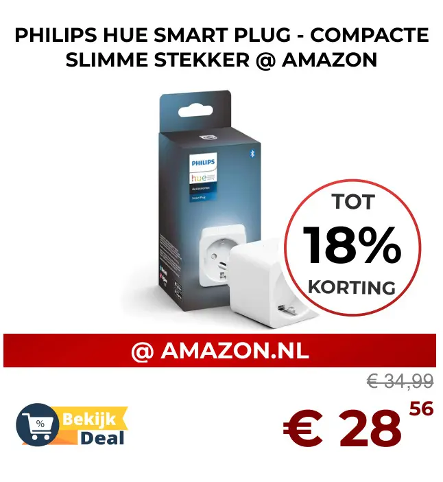 Aanbieding: Philips hue smart plug - compacte slimme stekker