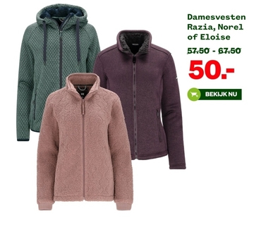 Aanbieding: Damesvesten Razia, Norel of Eloise