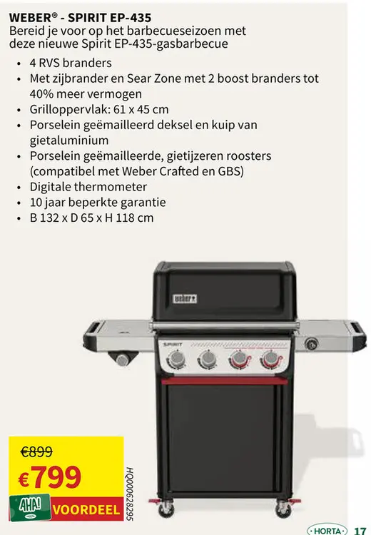 Promotie: Weber Spirit Gas BBQ