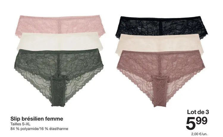 Offre: Slip brésilien femme
