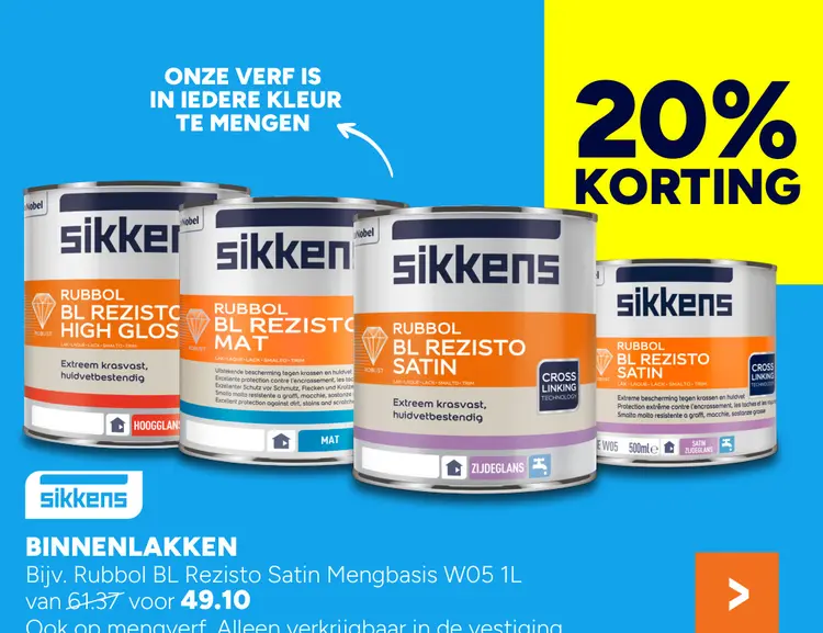 Aanbieding: Rubbol BL Rezisto Satin Mengbasis W05 1L