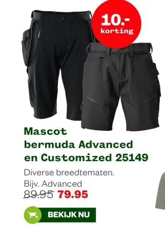 Aanbieding: Mascot bermuda Advanced en Customized 25149