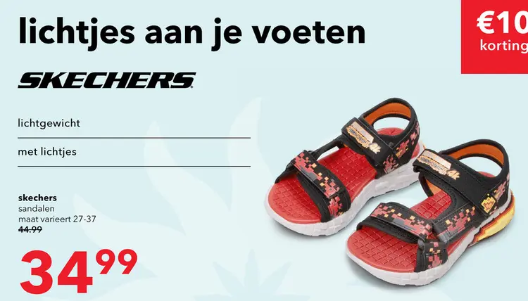Aanbieding: Skechers Mega-Splash 4K jongens sandalen zwart rood