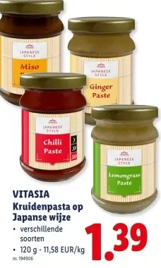 Promotie: Kruidenpasta op Japanse wijze