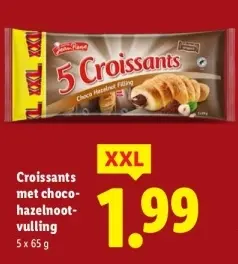 Aanbieding: Croissants met chocohazelnootvulling