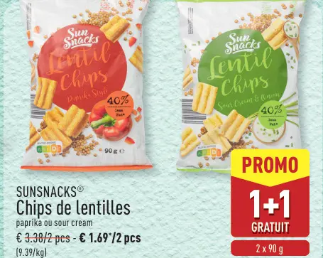 Offre: Chips de lentilles