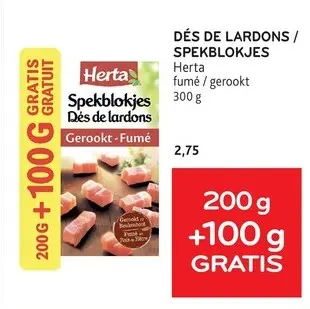 Offre: Dés de lardons / spekblokjes