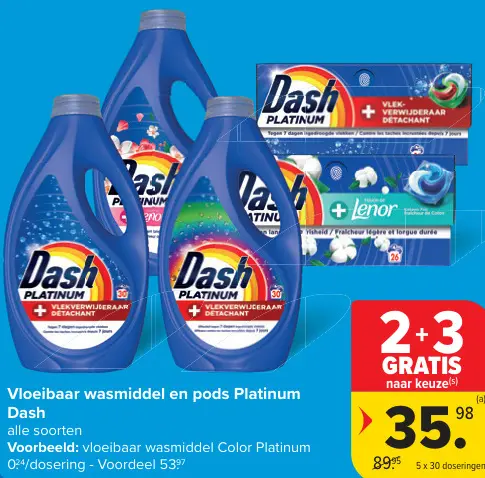 Promotie: Vloeibaar wasmiddel en pods Platinum