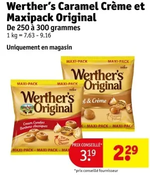 Offre: Caramel Crème et Maxipack Original