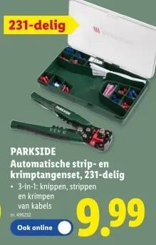 Promotie: Automatische strip- en krimptangenset
