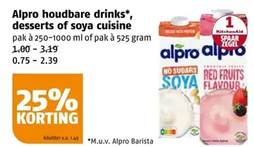 Aanbieding: Alpro houdbare drinks*, desserts of soya cuisine