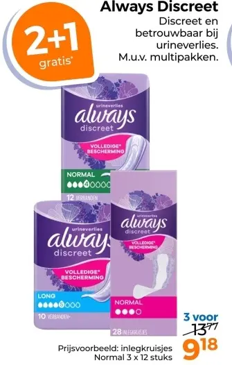 Aanbieding: Always Discreet