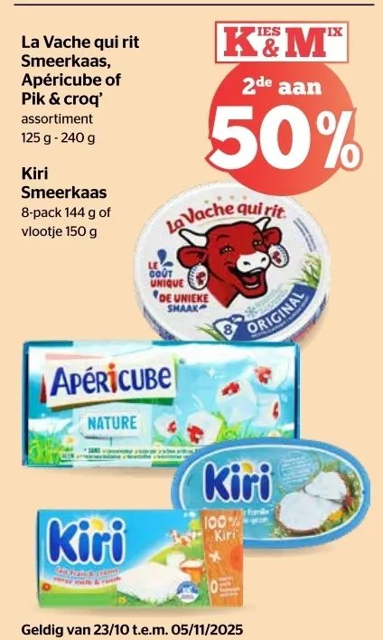 Aanbieding: Smeerkaas, Apéricube of Pik & croq' / Kiri Sm