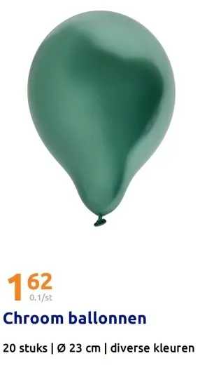 Aanbieding: Chroom ballonnen