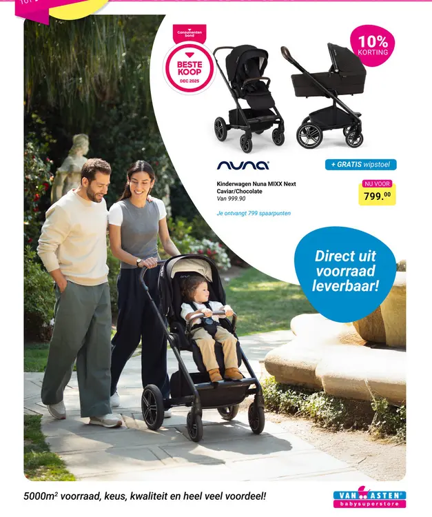 Aanbieding: Kinderwagen Nuna MIXX Next Caviar/Chocolate