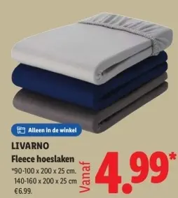 Aanbieding: Fleece hoeslaken