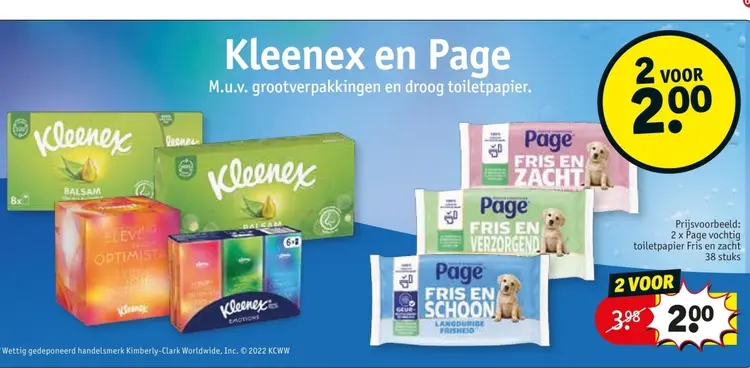Promotie: Page vochtig toiletpapier Fris en zacht