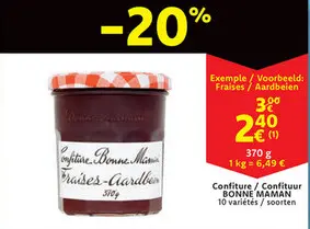 Offre: Confiture / Confituur BONNE MAMAN