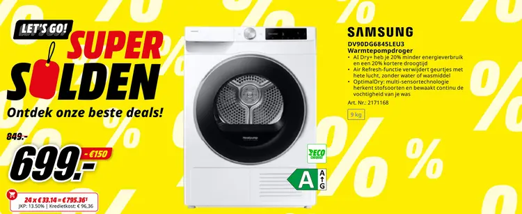 Promotie: Warmtepompdroger