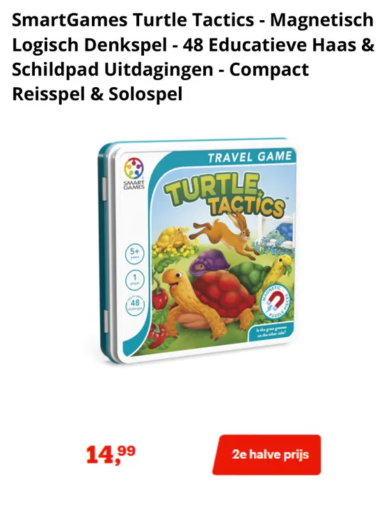 Aanbieding: Turtle Tactics - Magnetisch Logisch Denkspel 