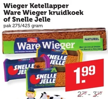 Aanbieding: Wieger Ketellapper Ware Wieger kruidkoek of Snelle Jelle