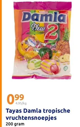 Promotie: Tayas Damla tropische vruchtensnoepjes