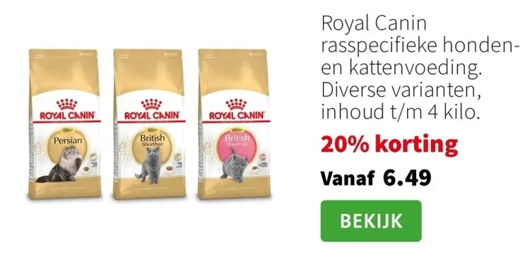 Aanbieding: Royal Canin rasspecifieke honden- en kattenvo