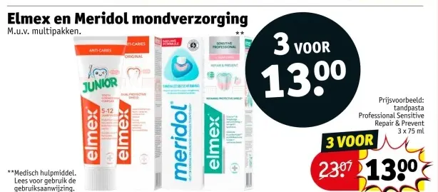 Aanbieding: Elmex en Meridol mondverzorging
