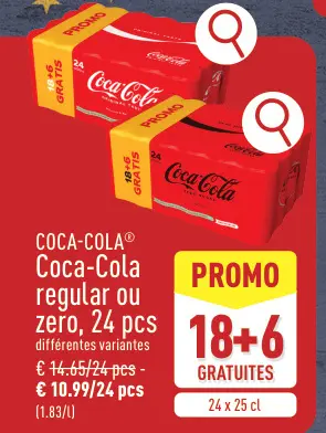 Offre: Coca-Cola regular ou zero
