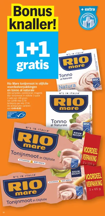 Promotie: Rio Mare tonijnmoot in olijfolie voordeelverpakking