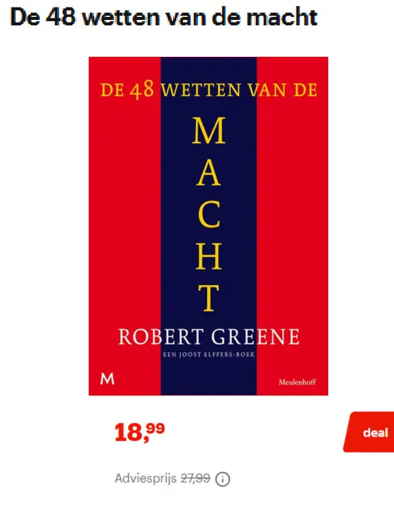 Promotie: De 48 wetten van de macht