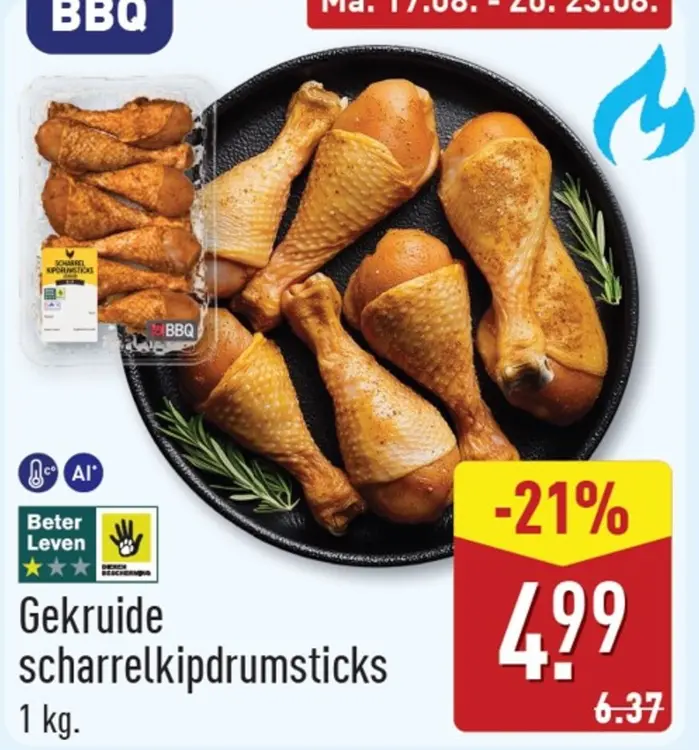 Aanbieding: Gekruide scharrelkipdrumsticks