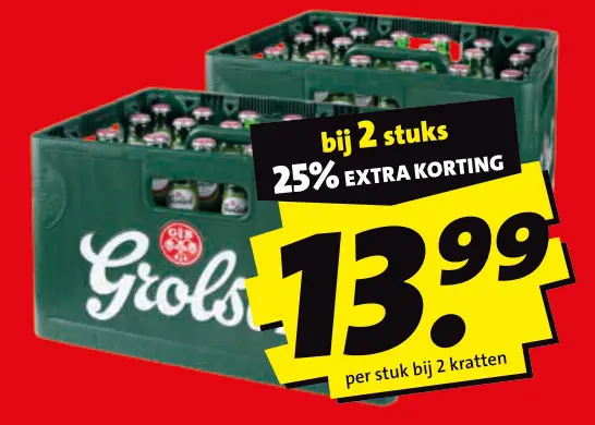 Aanbieding: Grolsch krat