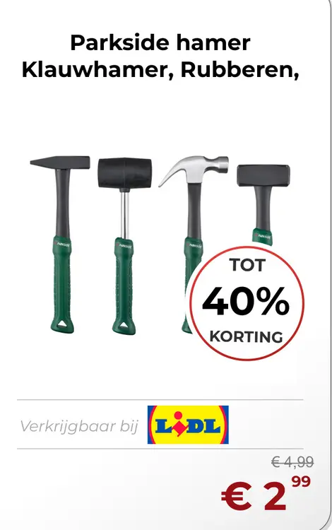 Aanbieding: Parkside hamer