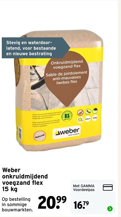 Aanbieding: Onkruidmijdend voegzand flex