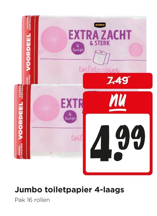 Aanbieding: toiletpapier 4-laags