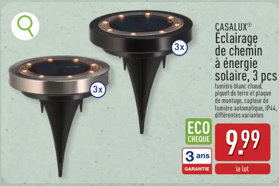 Offre: Eclairage de chemin à énergie solaire