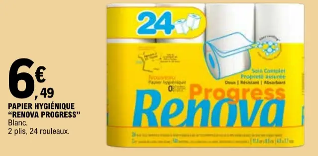 Aanbieding: Papier hygiénique "Renova progress"