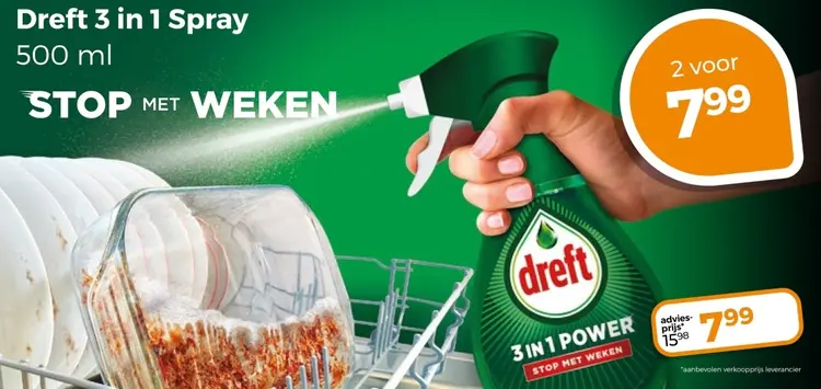 Aanbieding: Dreft 3 in 1 Spray
