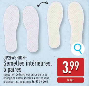 Offre: Semelles intérieures