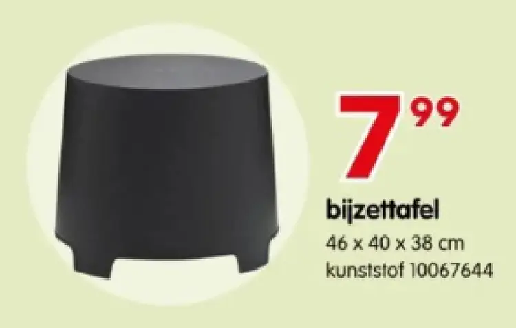 Promotie: bijzettafel