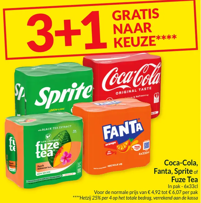 Promotie: Coca-Cola, Fanta, Sprite of Fuze Tea