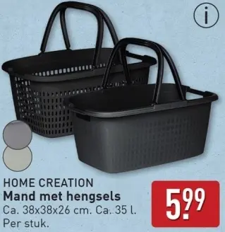 Aanbieding: Mand met hengsels